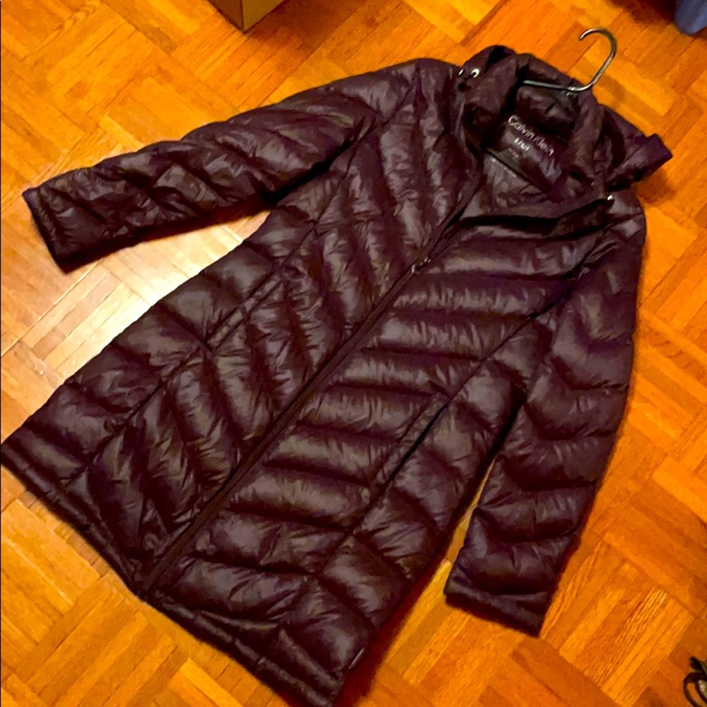 Lightweight down feathered puffer winter coat